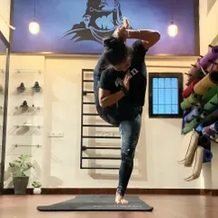 Finding the balance between effort and ease in Durvasasana. This pose requires deep flexibility and focus, qualities we cultivate patiently in our practice. The journey to this asana is a meditation in itself.