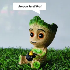 Here's the popular Groot resin planter, perfect for small succulents or air plants. It's a fun piece for anyone who wants to add a touch of pop culture to their green space.