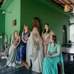 I was honored to do the mehndi for this beautiful bride and her bridesmaids, creating a cohesive look for the entire bridal party.