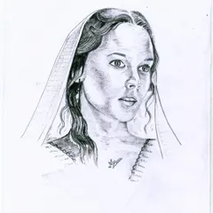 From my 2010 sketchbook, this pencil portrait was about capturing a sense of wonder and innocence in her expression.