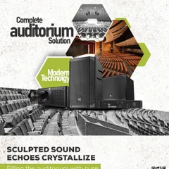 We offer comprehensive, turn-key solutions for building world-class auditoriums. We assist clients from the visualization stage through to the complete installation of audio-visual systems, projection, lighting, and controls for performance spaces of any size.