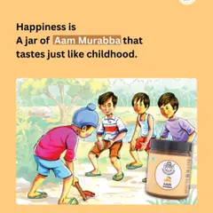 Happiness is a jar of Aam Murabba that tastes just like childhood. This sweet preserve brings back memories of carefree summer days.