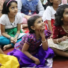Look at the wonder in their eyes. This is what happens when children are completely absorbed in a tale. These moments from our session at RASIKA are why I love telling stories.
