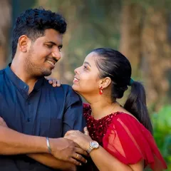 A candid moment from a pre-wedding shoot. The client is wearing our red flutter-sleeve top, which can be paired with a skirt or gown for a customized rental look.