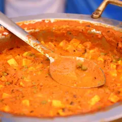 Our rich and creamy paneer butter masala, a crowd-pleasing North Indian curry perfect for any celebration.