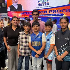 Inspiration on National Sports Day. Our young athletes had the honor of meeting Paralympic champion Sharad Kumar, a reminder that dedication and resilience can lead to greatness.