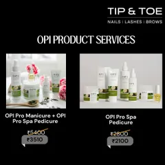 An exclusive discount on our luxurious OPI Pro Spa Manicure and Pedicure services. Experience facial-grade skincare for your hands and feet.