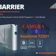 For locations with high foot traffic like corporate lobbies or metro stations, we install flap barrier systems like the Realtime T2501. These gates manage pedestrian flow efficiently and can be integrated with fingerprint or RFID card readers for controlled access.