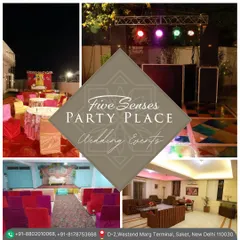 This collage provides a snapshot of the diverse event setups we offer at our venue. It shows our ability to configure the space for different functions, including wedding events, with various seating arrangements, stage designs, and entertainment options.