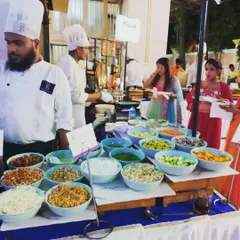 A glimpse of the fresh, colourful ingredients for our live pizza and pasta station. Guests love customizing their own meals, and I ensure a wide selection of high quality toppings and sauces to choose from.