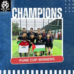 **Pune Cup (Under 18):** Our victorious Under-18 team after winning the Pune Cup. This victory is a testament to their hard work and dedication.