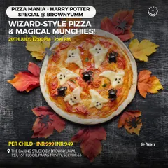 A wizard-style pizza-making workshop with a Harry Potter theme! Kids get to create their own magical munchies. I look for themed workshops that combine popular interests with creative skills.