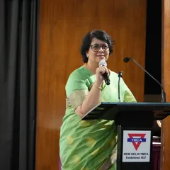 Ms. Bharti Nagpal, Director of IMSIT, gives an insightful overview of the institute and our programs during the orientation event for new students.