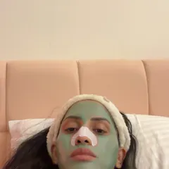 A visual starter pack for my ideal night in versus my ideal morning. A restful night for me includes things like a face mask, eye patches, a good book, and maybe some sugar-free ice cream. A productive morning involves coffee, a workout, and listening to an audiobook.