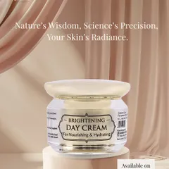 Nature's wisdom meets science's precision in my Brightening Day Cream. It's your daily dose of radiance, crafted with Black Currant Seed Oil and Ginseng Root to brighten, protect, and renew your skin.