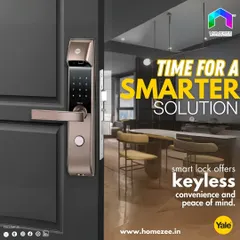 Tired of carrying keys? This is a Yale smart lock I installed on a client's main door. It offers keyless entry via fingerprint, PIN code, or your phone, giving you both convenience and enhanced security.