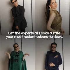 Let my experts curate your most radiant celebration look this festive season. This image shows a diverse group of clients, both men and women, styled and glammed up for a special event, showcasing our versatility.
