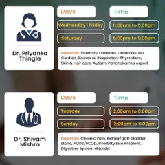 Meet Dr. Priyanka Thingle and Dr. Shivam Mishra, available at our Andheri branch, with expertise in everything from infertility and diabetes to chronic pain and skin disorders.