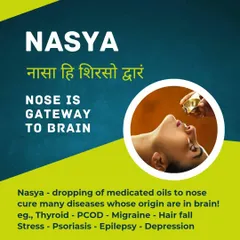 In Ayurveda, we say "Nasa hi shiraso dwaram," meaning the nose is the gateway to the brain. Nasya therapy, which involves administering medicated oil through the nostrils, is a powerful treatment for conditions rooted in the brain like migraines, stress, and hair fall.