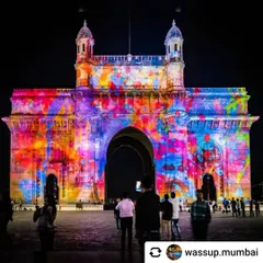 Art isn't just paint on walls. For Holi, the Gateway of India was lit up with this spectacular projection mapping, turning a historic monument into a temporary canvas of color. We love showcasing all forms of urban art.
