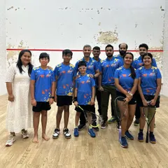 A group photo from our KhelManch Academy matchplay event. It's wonderful to see students from our different centers come together as one team.