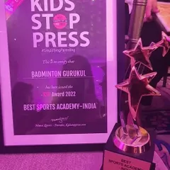 Our "Best Sports Academy - India" award from the KSP Awards 2022, a moment of immense pride for the BG family.