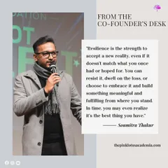 A reflection on resilience. It is the strength to accept a new reality and build something meaningful from where you stand.