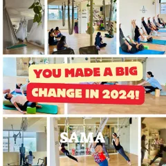 A celebration of what our community achieved in 2024. This collage showcases the variety of classes and the thousands of calm mind hours our members dedicated to their well-being.