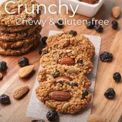 My Oat & Blueberry cookies are crunchy, chewy, and completely gluten-free. Packed with whole almonds, oats, and antioxidant-rich blueberries, they are sweetened only with jaggery for natural goodness.