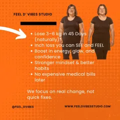 We focus on real change, not quick fixes. Our program helps you lose 3-6 kg naturally in 45 days, with inch loss you can see and feel. Boost your energy, confidence, and build a stronger mindset.