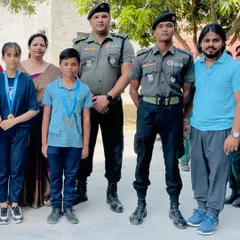 With NCC cadets and officers after a training session. It is an honor to contribute to the training of these disciplined young individuals.