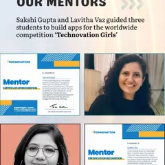 I am proud to showcase the Mentor Certificates of Recognition for myself and Lavitha Vaz from the Technovation Girls competition. Guiding these talented students to build apps for a worldwide event was an incredibly fulfilling experience.