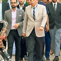 Escorting the Hon’ble Chief Justice of Delhi during the Independence Day celebrations at Rohini Court. It was a memorable day for the RCBA.