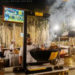 We bring the sizzle and excitement of a live BBQ pit directly to your event. Guests love the interactive experience of watching our chefs grill succulent kebabs and meats to smoky perfection right before their eyes.