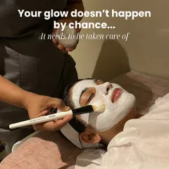 This moment is pure therapy. I'm applying a custom-blended mask with a professional brush, ensuring every inch of your skin gets the nourishment it's craving. It's all about that gentle, caring touch.