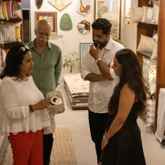 A wonderful day spent in my studio with some of the finest minds in interior design. Here I am, discussing textures and materials for a new project, a truly collaborative and inspiring process.