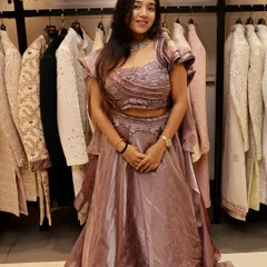 Another look at this modern fusion piece, showing how you can slay every celebration in Indo-Western perfection.
