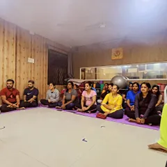 Our Pradipika family wishes everyone a blissful Rathasaptami. This image captures the collective energy and gratitude we share during our special community events and yoga practices.