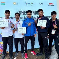 Our boxers representing the academy at the Khelo India REC Open Talent Hunt Program in Pune. We travel and compete at a national level to give our students the best exposure.