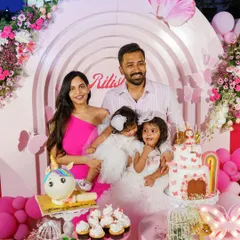 The perfect family photo at a butterfly themed birthday party. We always make sure to capture a beautiful portrait of the family amidst the celebration and decorations.