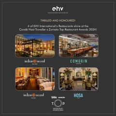 Another proud moment for our group, with Comorin being honored at the Condé Nast Traveller X Zomato Top Restaurant Awards. This recognition reinforces our status as a top dining destination.