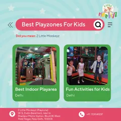When you search for the best play zones for kids in Delhi, you'll find us! This graphic shows how we are recognized as the best indoor play area with tons of fun activities for kids.