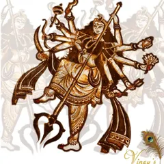 This powerful depiction of Maa Durga was created on paper as a study for Navratri. In our classes, we learn to draw complex figures with multiple arms and attributes, paying close attention to divine symbolism.