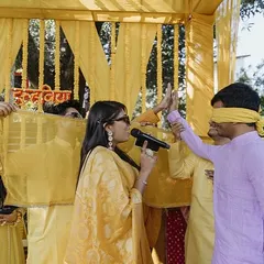 Another fun game from a Haldi ceremony, designed to get families to interact and compete. My goal as a wedding emcee is to break the ice and ensure everyone feels like part of one big celebration.