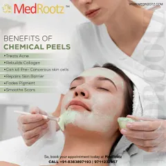 The benefits of a chemical peel are extensive. It can treat acne, help rebuild collagen, repair the skin's natural barrier, fade pigment, and smooth scars, making it a powerful restorative treatment.