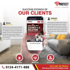 Read success stories from our clients like Raman and Siddharth. From feeling safe at home to appreciating the immediate response during an emergency, our clients trust us to protect what matters most. Their feedback highlights our 24/7 friendly service and the value of our security investment.