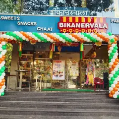 A grand balloon arch in the colors of the Indian flag for a Bikanervala outlet on Republic Day. This type of entrance decoration makes a bold statement and welcomes customers for the special occasion.