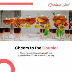 Cheers to new beginnings and successful partnerships. Our sophisticated cocktail event catering includes a range of beautifully prepared drinks, from layered shots to elegant wine glasses.