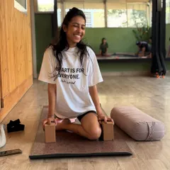 The joy of practice. We believe yoga is for everyone, and our studio is a place where you can explore movement with a smile, supported by yoga blocks and a welcoming community.