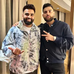 Down to earth vibes only. A picture with the super talented Karan Aujla in Mumbai. It is always great to connect with fellow Punjabi artists.